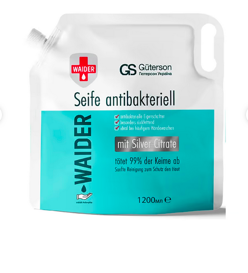 Waider мило дой-пак1200мл антибактеріальне